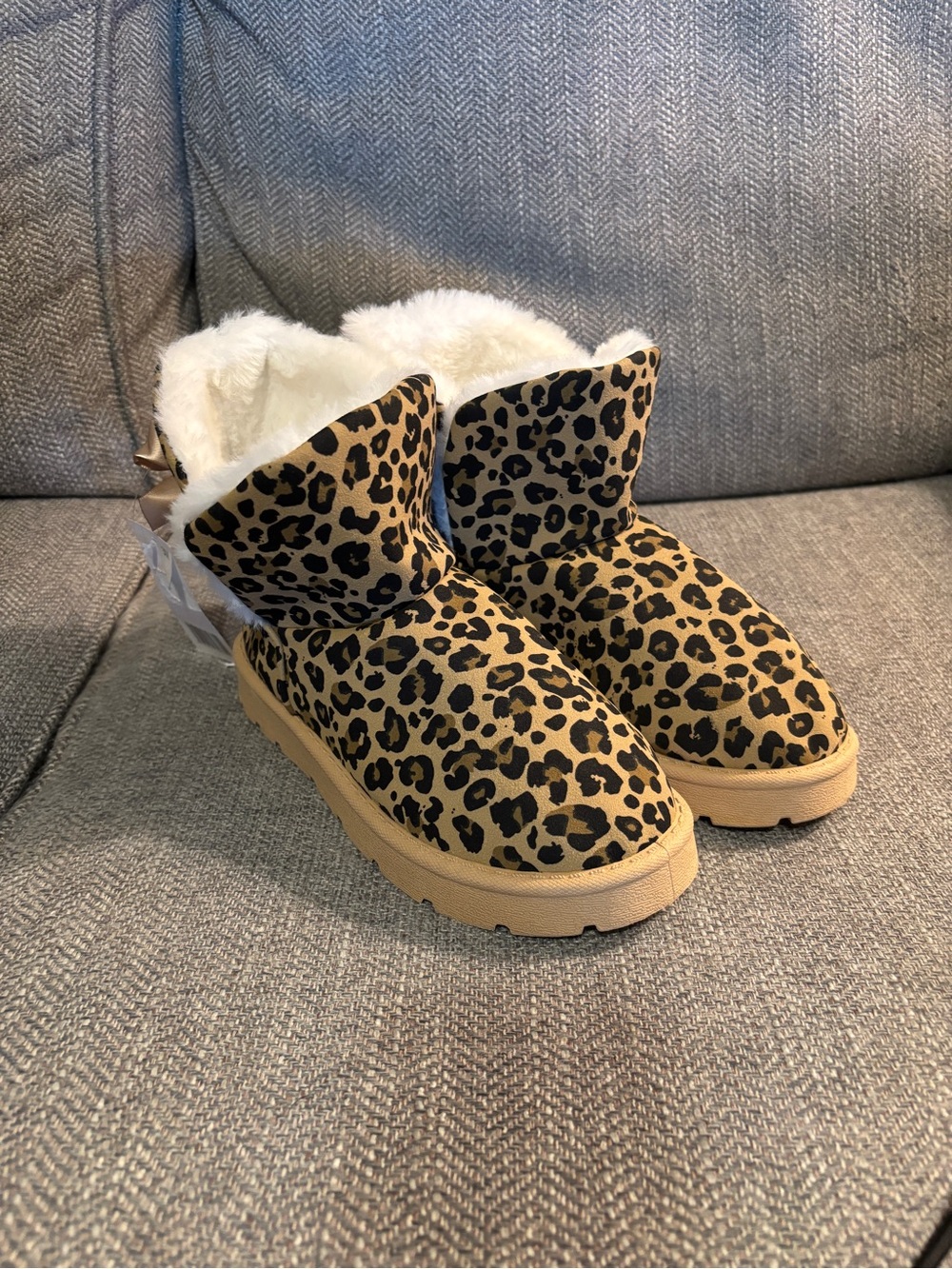 Sugar Leopard Ankle Boots Various Sizes Girls